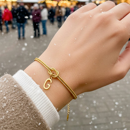 Initialen Armband "Knoop"