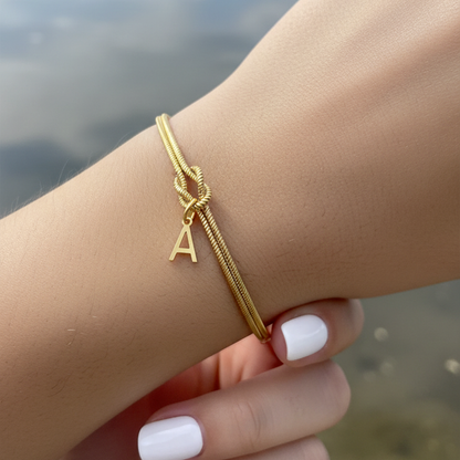 Initialen Armband "Knoop"