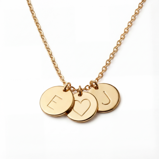 Initial Necklace “Initial disc”