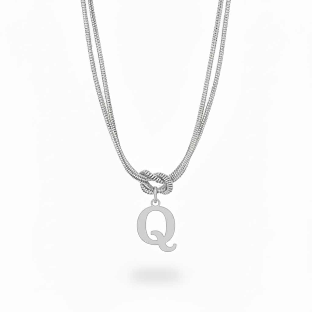 Initialen Ketting "Alfabet Knoop"