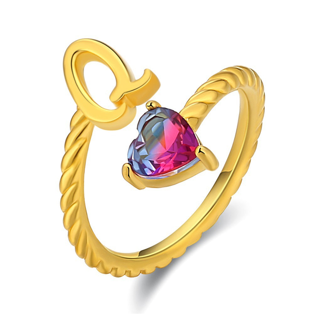 Verstelbare Naam Ring "Zeemeerminstaart"