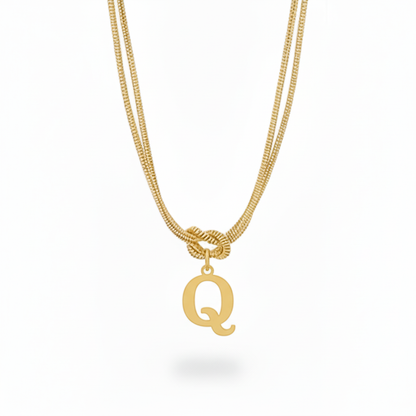 Initialen Ketting "Alfabet Knoop"