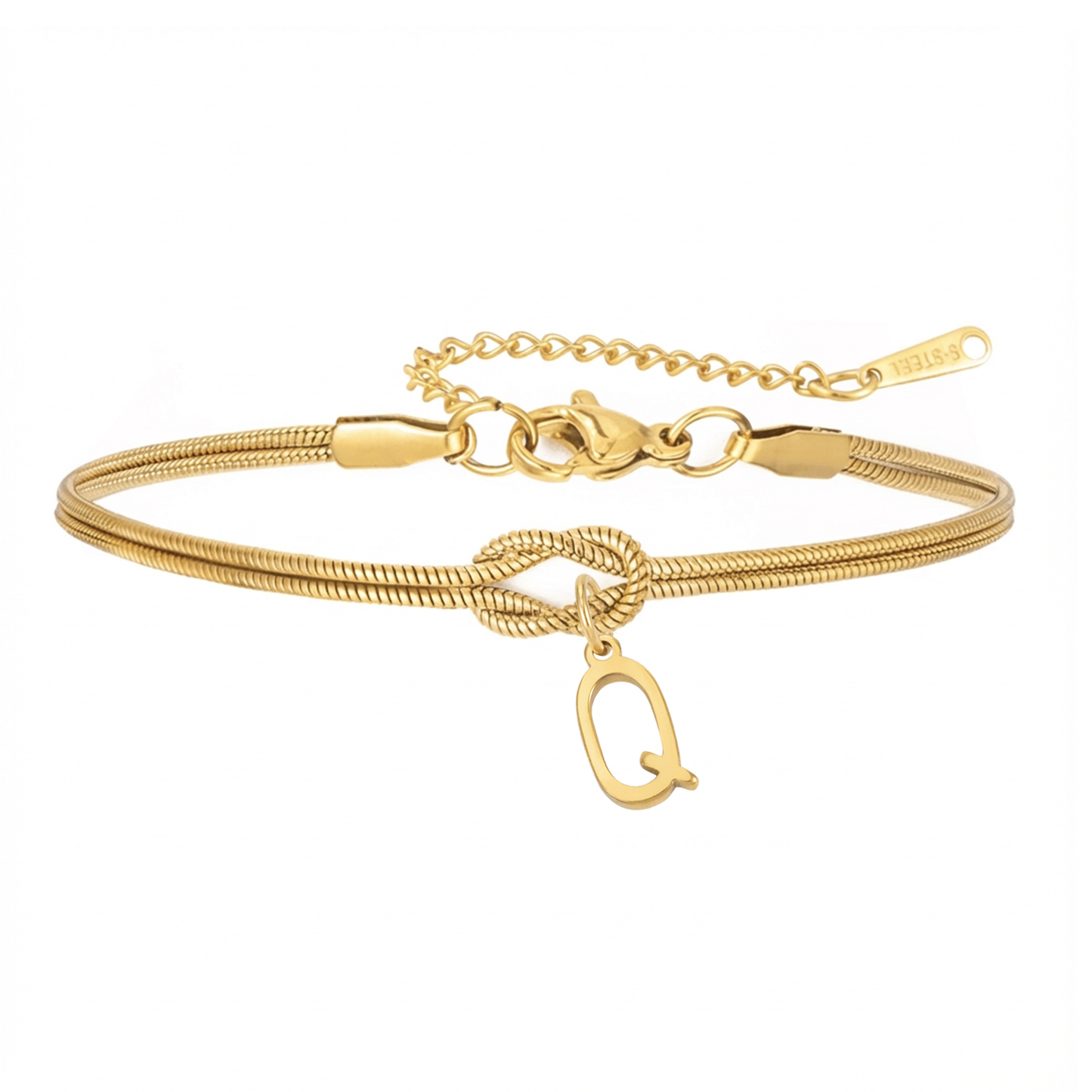 Initialen Armband "Knoop"