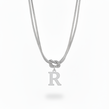 Initialen Ketting "Alfabet Knoop"