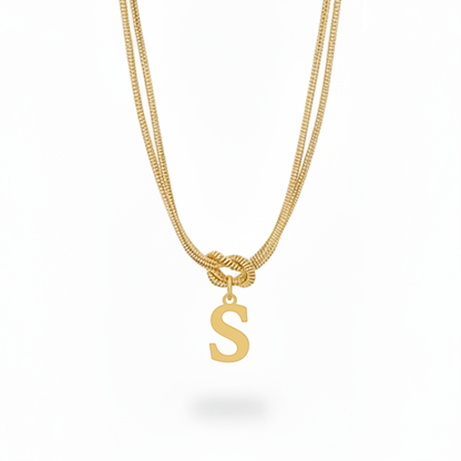 Initialen Ketting "Alfabet Knoop"