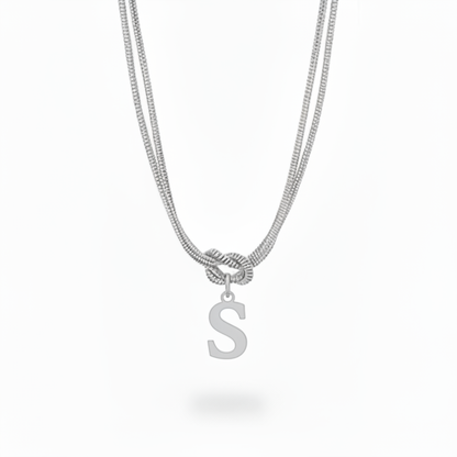 Initialen Ketting "Alfabet Knoop"