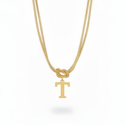 Initialen Ketting "Alfabet Knoop"