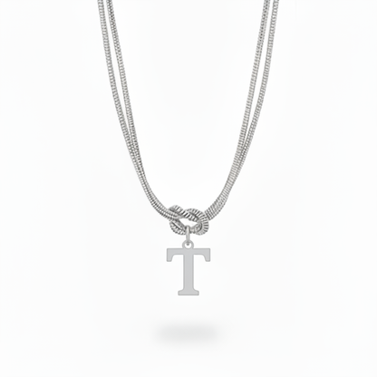 Initialen Ketting "Alfabet Knoop"