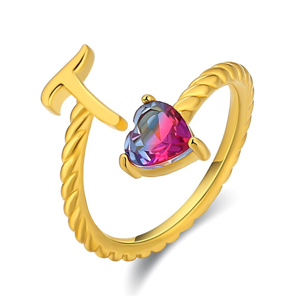 Verstelbare Naam Ring "Zeemeerminstaart"