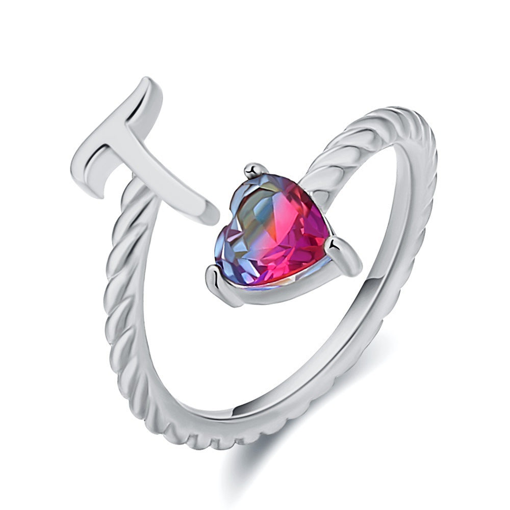 Verstelbare Naam Ring "Zeemeerminstaart"