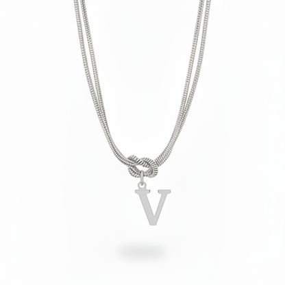 Initialen Ketting "Alfabet Knoop"