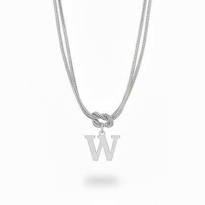 Initialen Ketting "Alfabet Knoop"