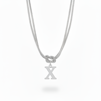 Initialen Ketting "Alfabet Knoop"