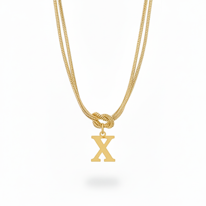 Initialen Ketting "Alfabet Knoop"