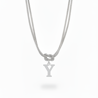 Initialen Ketting "Alfabet Knoop"