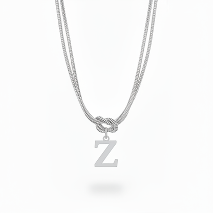 Initialen Ketting "Alfabet Knoop"