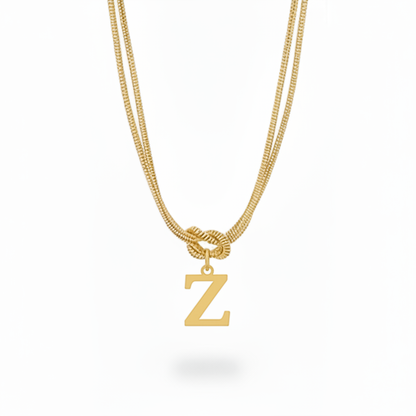 Initialen Ketting "Alfabet Knoop"