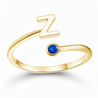 Verstelbare Initialen Ring "Essence"