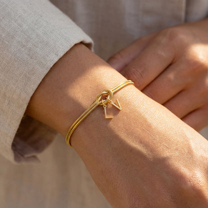 Initialen Armband "Knoop"