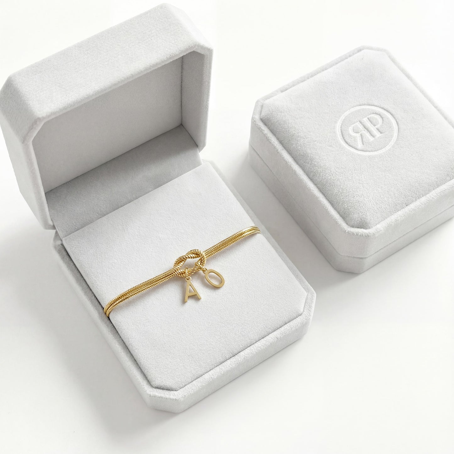 Initialen Armband "Knoop"