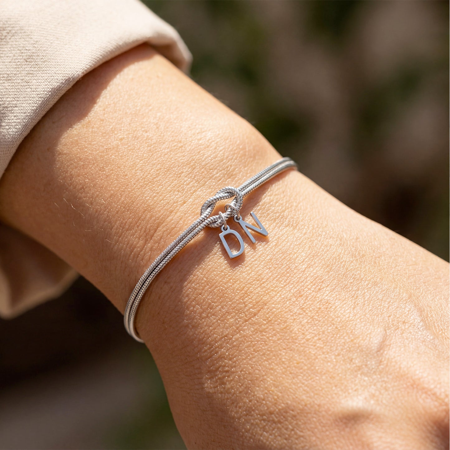 Initialen Armband "Knoop"