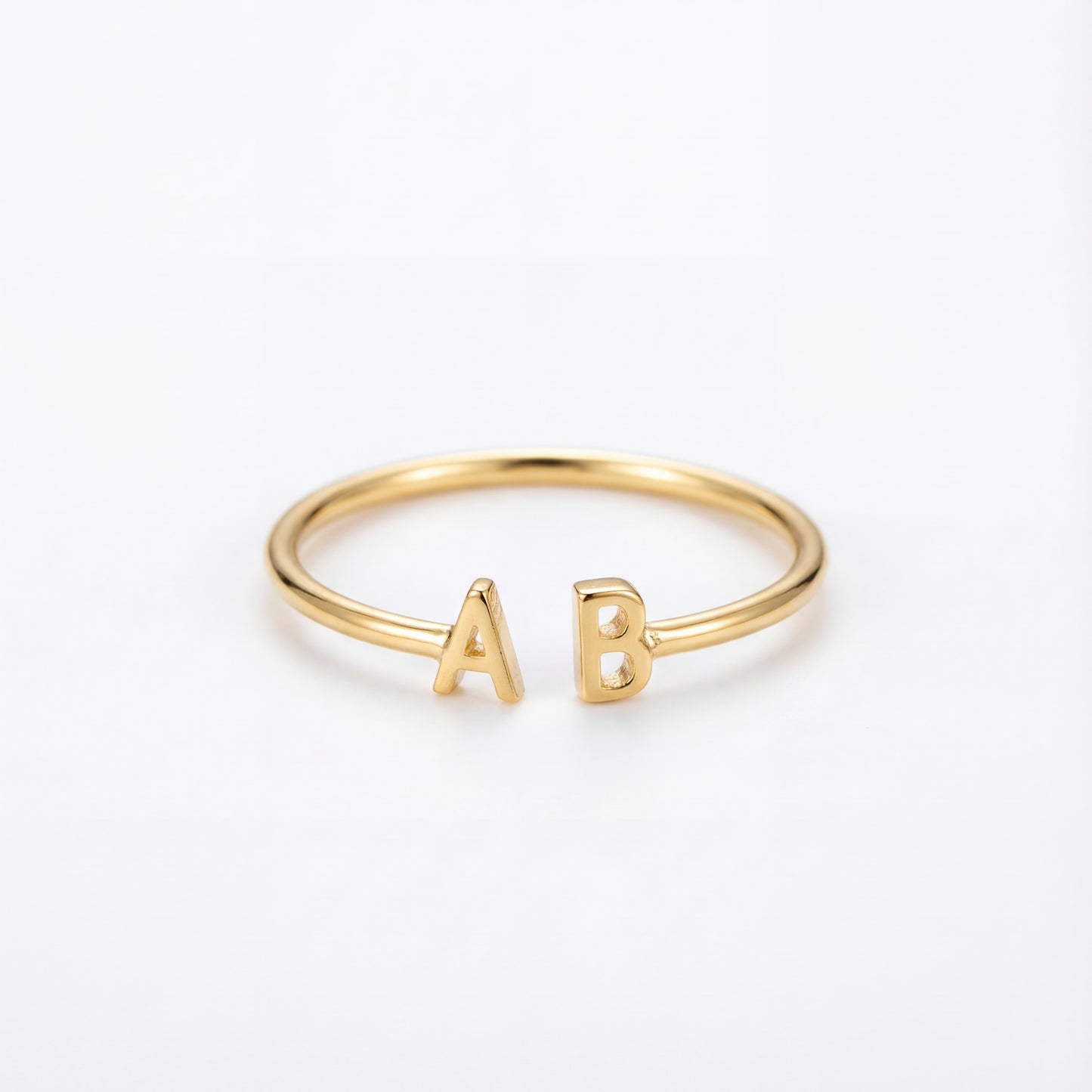 Verstelbare Initialen Ring "Double Monogram"