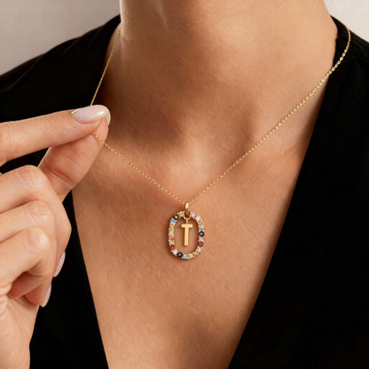 Initialen Ketting "Regenboog"