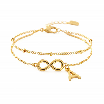 Armband met initialen "Eeuwige Band"